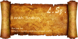 Lenkh Szabin névjegykártya